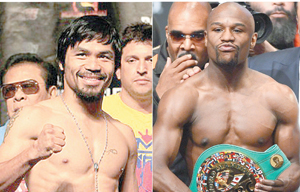 Manny Pacquiao and Floyd Mayweather Jr.  AFP FILE PHOTOS