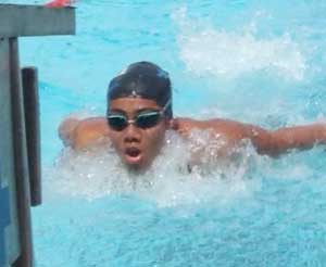 Ma. Claire Adorna dominated the girls’ 15-Over 100m freestyle in 1:00.84, and the 100m butterfly in 1:06.35. CONTRIBUTED PHOTO