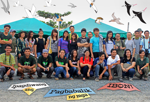 Haribon and Wild Bird Club members with students from Asian College at Freedom Island.  Photo Courtesy Of Luke Imbog