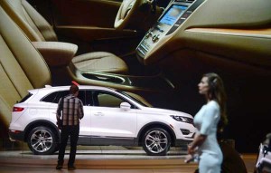 Lincoln MKC one of the stars in the LA show. AFP PHOTO