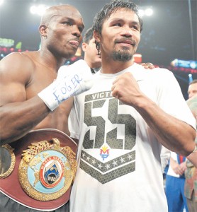 Timothy Bradley and Manny Pacquiao