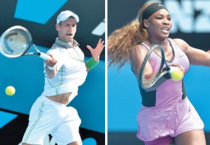 Novak Djokovic and Serena Williams. AFP PHOTOS