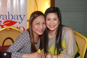 Top PLDT executive and Gabay Guro chairman Chaye Cabal-Revilla with Asia’s Songbird Regine Velasquez