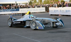 Consumer Electronics Show now increasingly featuring tech-laden autos—the Formula E racecar, for instance. AFP PHOTO