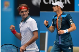 Roger Federer and Andy Murray  AFP PHOTOS
