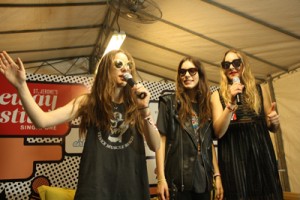Pop rock trio Haim is composed of sisters Este, Danielle and Alana