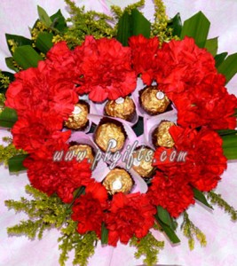 Order this beautiful flower and chocolate bouquet from Phgifts.com