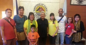 Philippine Swimming League President Susan Papa (third from left) and Sec. Gen. Dr. Maria Susan Benasa pose with Pepe Borres and Capiz Gov. Victor A. Tanco. Also in the photo is Mark Bryan Dula, the lone bet from NCR. CONTRIBUTED PHOTO