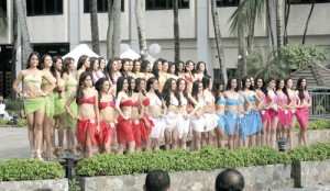 Forty contestants vying for the Binibining Pilipinas crown show their best form when they were presented to media on Wednesday at Hotel Sofitel. The winner will be known on March 30. PHOTO BY RENE H. DILAN 