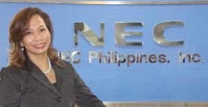 Agnes Gervacio, the chief executive officer of NEC Philippines. PHOTO BY RUY MARTINEZ