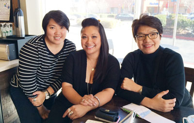 (From left) Ros Juan, Kat Mulingtapang and the author