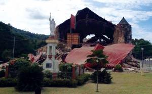 The church of San Pedro in Loboc, Bohol after the quake. AFP File PHoto