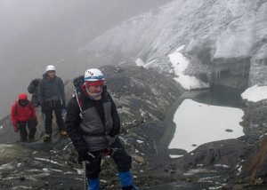 Mountain climbers head to the top of Mount Stanley at the Rwenzori mountain range on the border between Uganda and the Democratic Republic of Congo on March 8. Experts warn the ice on the mountain is melting at “disturbing” rates, and that within two decades Africa’s equatorial peaks will be bare rock, impacting agriculture and tourism. AFP PHOTO