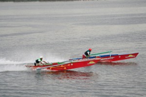 Master bangkero compete in the motorized banca race in last year’s edition of the Manila Bay Summer Seasports Festival. Contributed photo 