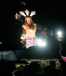 Devotees in Albay province follow an image of Jesus Christ during the traditional Way of the Cross procession on Good Friday. Easter Sunday marks the end of Lent. PHOTO BY Rene H. Dilan