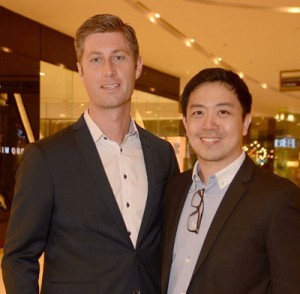 Michael Ostergaard, managing director of Bang & Olufsen Singapore with Ferdinand Ong, managing director of Bang & Olufsen Philippines