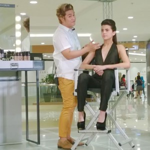 Internationally acclaimed make-up artist Jake Galvez performs a make up demonstration on ‘Asia’s Next Top Model Cycle 2’ Filipina finalist Katarina Rodriguez