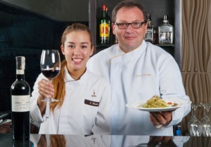 Visiting Italian Chef Giovan Giuseppe Ferrandino assisted by Seda BGC’s Filipino-Italian Chef Anna Finato Galzignato