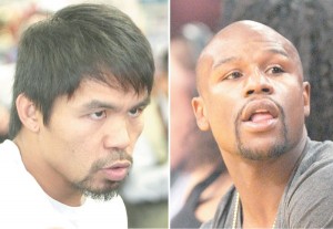 Manny Pacquiao and Floyd Mayweather Jr. AFP FILE PHOTO