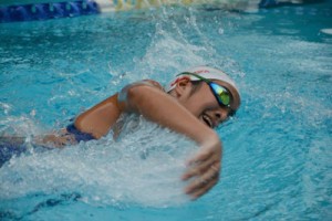 Andrea Pacheco completes a lap during the 57th Philippine Swimming League Leg Series inKalibo, Aklan. She bagged the Most Outstanding Swimmer award in the girls’ 15 years. PHOTO BY CATHERINE LORBES