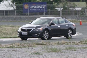 Nissan Altima lives up to its billing as a “GT-R with four doors“—the car delights at being thrown around on the track. 