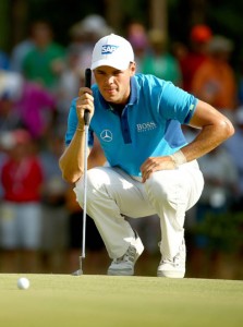 Martin Kaymer of Germany lines up a putt during the first round of the 114th U.S. Open at Pinehurst Resort & Country Club, Course No. 2 in Pinehurst, North Carolina. AFP PHOTO