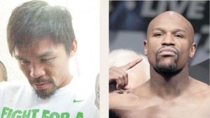 Manny Pacquiao and Floyd Mayweather Jr. AFP FILE PHOTOS