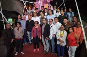 Cinemalaya Foundation officials led by festival director Chris Millado (left) pose with the directors of the 25 films to be featured in this year’s Cinemalaya Film Festival. Photo By Edwin Muli