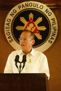 In his speech at Malacañang on Monday, President Benigno Aquino 3rd warned of a collision between the Executive and the Judiciary.  Photo By Melyn Acosta 