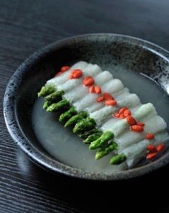  Braised Bamboo asparagus in Superior Broth, a famous Huaiyang dish with chef dong’s personal touch 