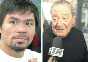 Manny Pacquiao and Bob Arum AFP FILE PHOTOS