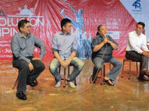 The show’s collaborators (from left) Dennis Marasigan, Mio infante, agnes locsin, and BP artistic director Paul alexander Morales discuss the importance of Mabini’s dance 