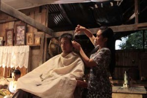 Eugene Domingo in the central role of Marilou, a widow who takes over her husband’s barbershop at the height of Marital Law in a small fictional Filipino town