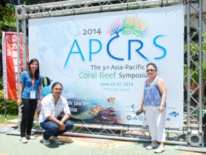 The Haribon Foundation’s lean and mean delegation to Kenting, Taiwan (From left) Erina Pauline Molina, Gregorio dela Rosa Jr. and Dr. Margarita Lavides