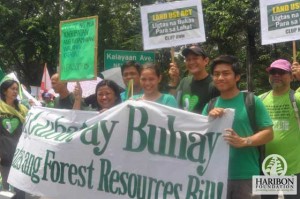 A pre-State of the Nation Address moblization by different green groups at the Quezon Memorial Circle