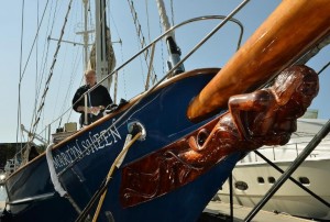 Actor Martin Sheen during the christening of Sea Shepherd's newest vessel named after the actor at a ceremony in Marina del Rey, California on October 18, 2014 AFP - MARK RALSTON