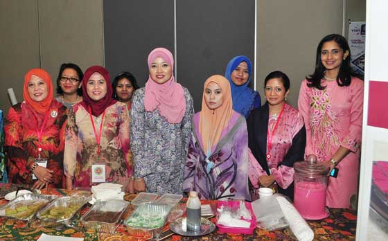 The Malaysian Embassy team: Azah Suhod, Fazdila Mansor,  Norhayati Alias, Shudha Sasetharan, Nurul Shahida Mohd Som, Roslina Ab Jalal,  Masliza Mahamood,  Syarifah Syeila Syed Omar and Neevia Kurup