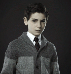 The young Bruce Wayne is played by 13-year-old David Mazouz