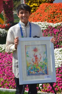  nadera wins silver at the asian Kids art Competition with his artwork ‘araw ng Palarong asya’ 