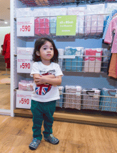 One of the youngest Uniqlo aficionado