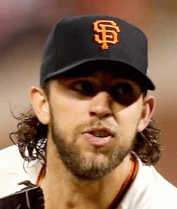 Madison Bumgarner No.40 of the San Francisco Giants. AFP PHOTO