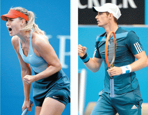 Maria Sharapova and Andy Murray AFP FILE PHOTOS