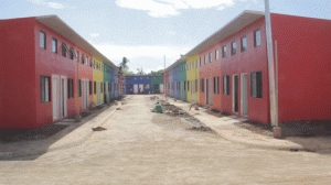 NEW HOUSES FOR YOLANDA VICTIMS The rows of houses inside the Yolanda Housing Village in Bogo City, Cebu where Maria Lou Mondoyos and her fellow Haiyan victims can start to live a new life. CONTRIBUTED PHOTO