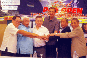 ALL SET  Philippine Columbian Association (PCA) Open Organizing Committee member Raffy Diaz, Philippine Sports Commission commissioner Buddy Andrada, PCA President Philip Ycasiano, Cebuana Lhuillier Executive Assistant to the President and CEO Danny Francisco, PCA Open Chairman Raul Diaz and PCA Chairman Eduardo Caniza during the 33rd PCA Open Press Conference on Wednesday. CONTRIBUTED PHOTO