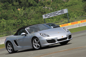 PGA guests took turns in doing hot laps around the Clark International Raceway on board the new Porsche Boxster S