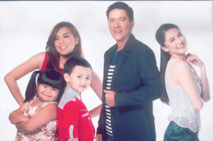 Vic Sotto and the cast of ‘My Big Bossing’: (from left) Ryzza Mae Dizon, Alonzo Muhlach, Nikki Gil and Marian Rivera