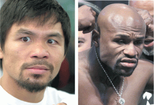 Manny Pacquiao and Floyd Mayweather Jr. AFP FILE PHOTOS