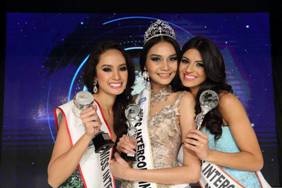   (From left) Miss Intercontinental 2014 second runner up Kris Tiffany Janson, Miss Intercontinental 2014 Patraporn Wang of Thailand and Miss Intercontinental 2014 first runner up Jeslie Mergal of Cuba. CONTRIBUTED PHOTO