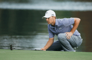 Jordan Spieth lines up a putt on the 11th green during the final round of the Hero World Challenge at the Isleworth Golf & Country Club in Windermere, Florida. AFP PHOTO