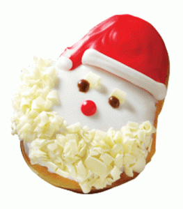 The sweet and colorful Santa doughnut